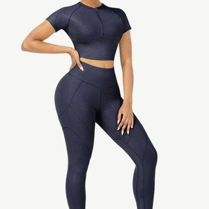 Two Piece Cropped Sport Suit